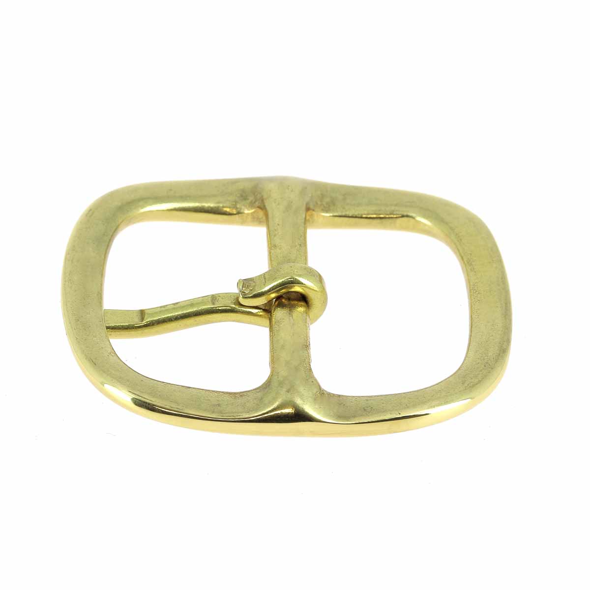 Boucle de ceinture double en laiton massif GYL - 1721-01