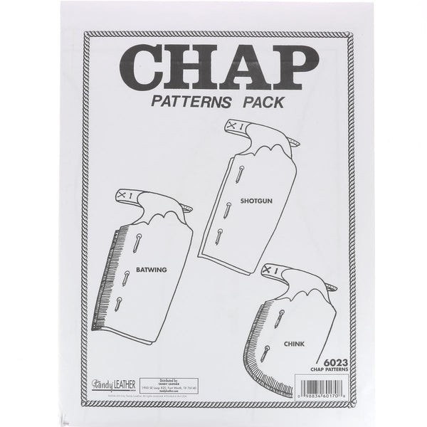 Patrons pour jambières en cuir 6023 - DIY - Chap patterns pack