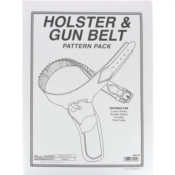 Patrons pour étuis et ceintures en cuir pour pistolets  - DIY - Holster and gun belt pattern pack