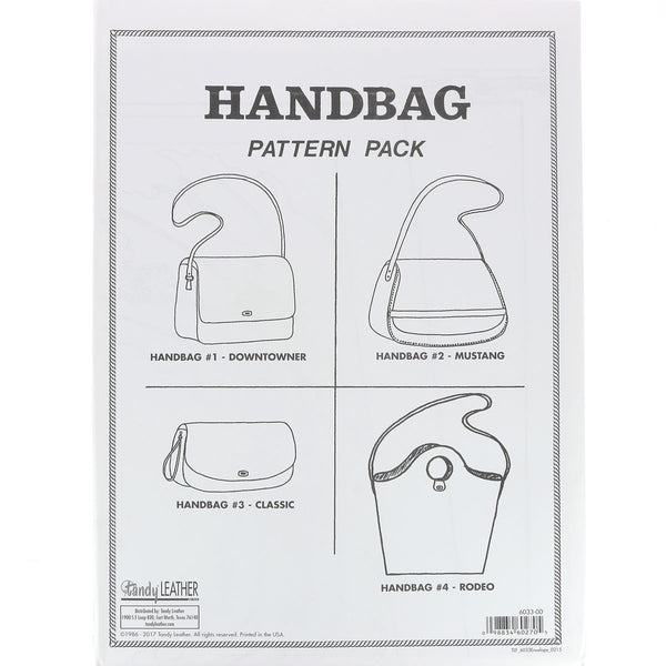 Patrons pour sacs à main en cuir - Tanndy Leather 6033-00 - DIY - Handbag pattern pack 