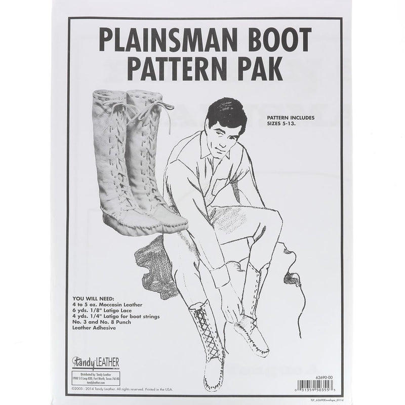 Patrons pour bottes Plainsman en cuir 62690 - Plainsman boot pattern pak