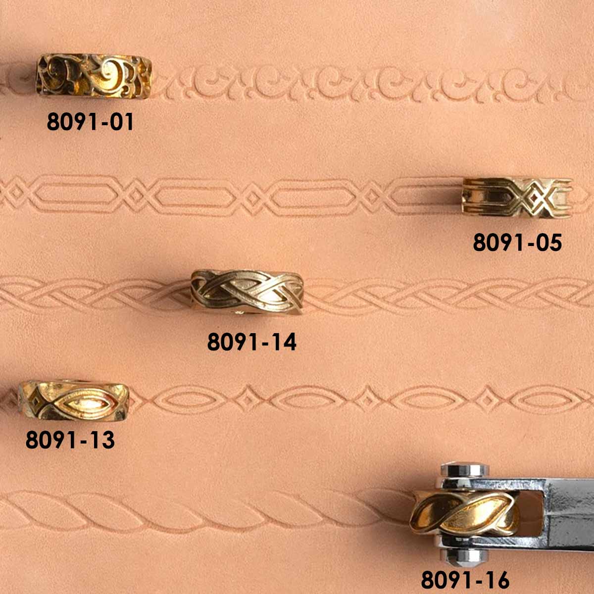 Roulettes d'embossage pour décorer le cuir