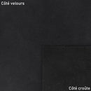 Peau de cuir de veau velours DOLCE noir, texture douce et élégante, utilisée pour la confection de vêtements et accessoires.