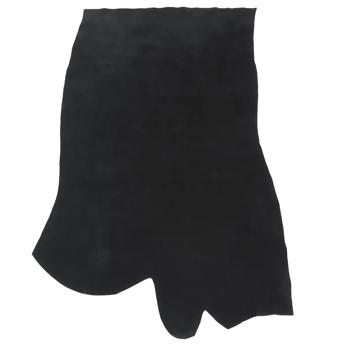 Peau de cuir de veau velours noir Dolce, texture douce et luxueuse, vue entière du cuir pour projet de maroquinerie ou mode.