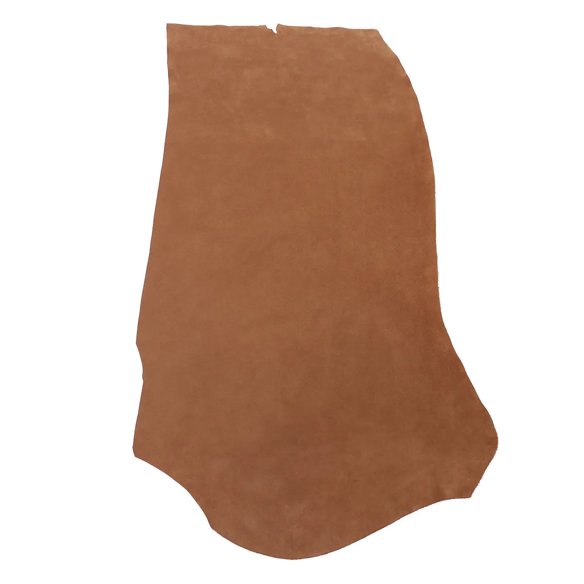 Peau de cuir de veau velours Dolce camel, texture douce et souple, vue entière pour vêtements ou accessoires en cuir.