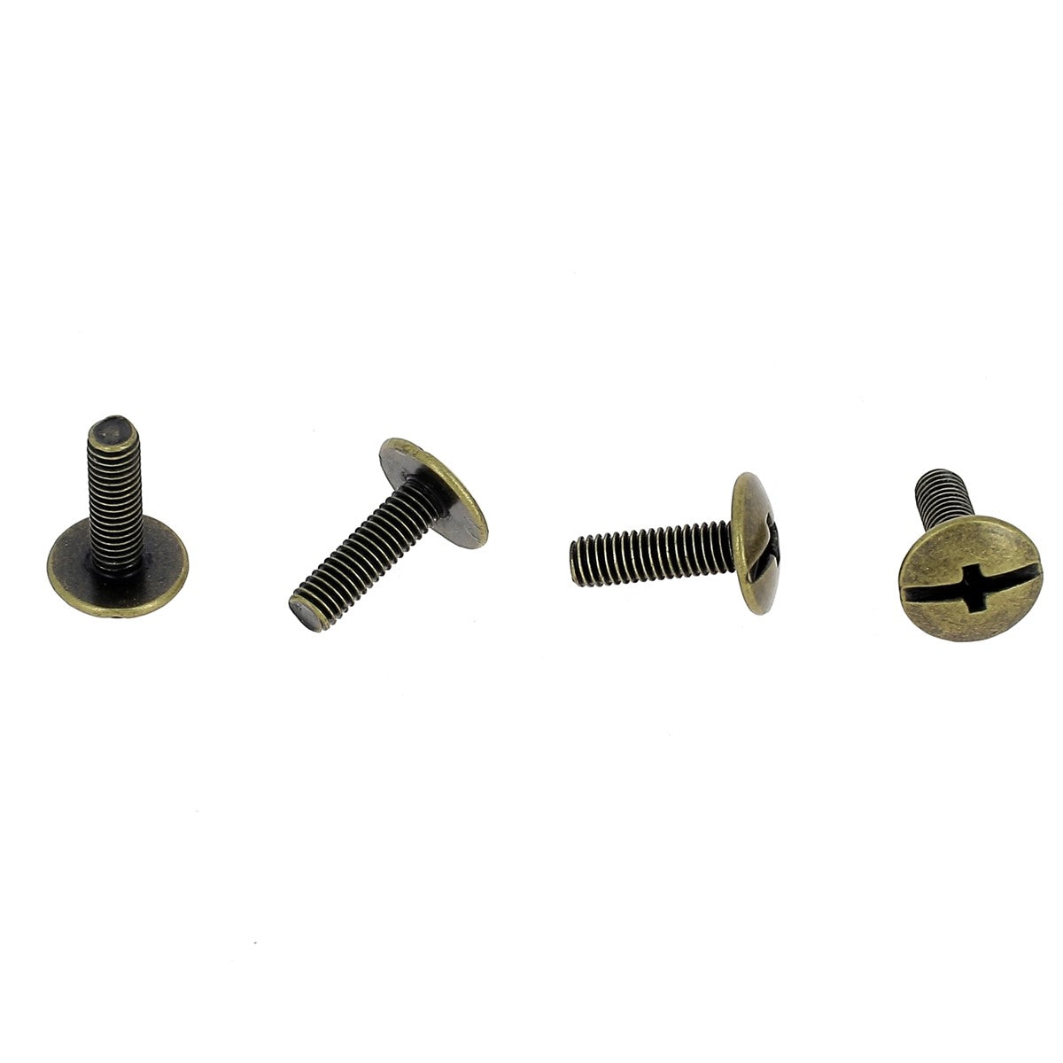 Lot de 25 vis en acier 3x10 mm - Finition laiton vieilli