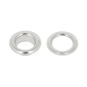 Lot d'œillets à rouler en acier avec rondelles, diamètre 15mm, finition nickelée, accessoires pour cuir de la marque Deco Cuir.