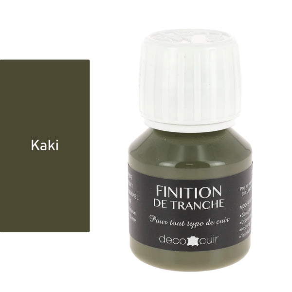 Teinture tranche cuir - Deco Cuir - KAKI - 60ml
