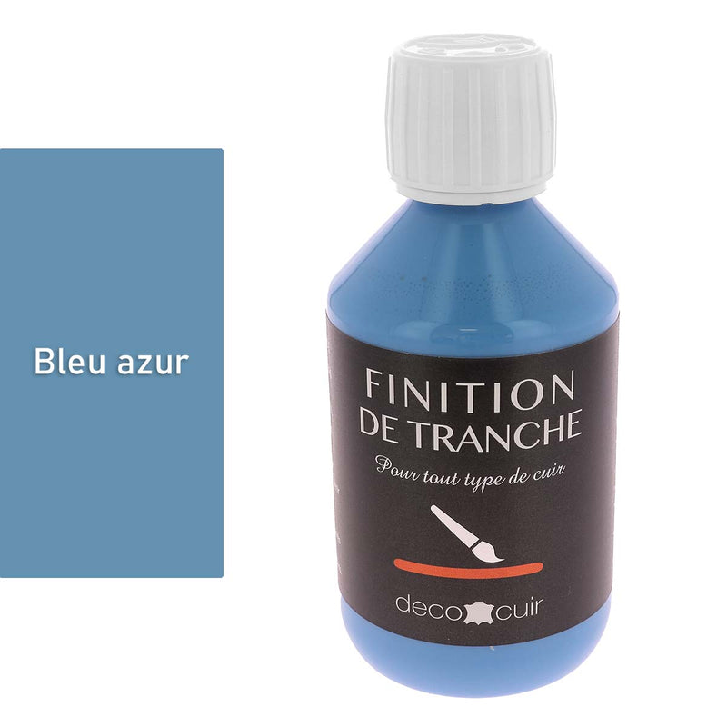 Finition tranche cuir Bleu azur - Deco Cuir - 250 ml