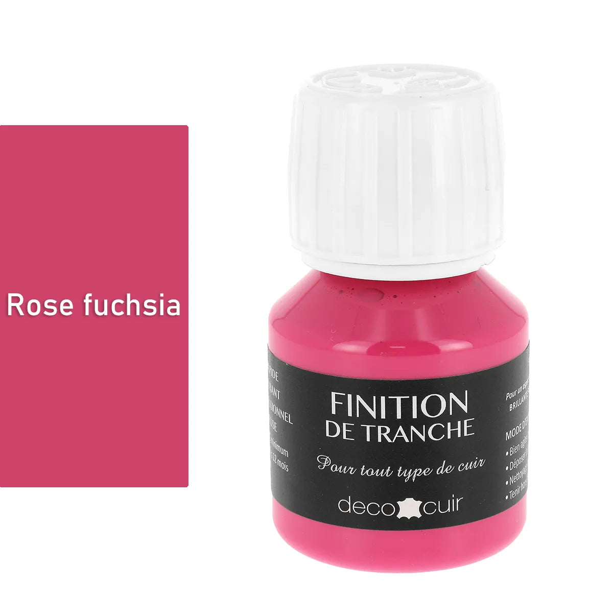 Finition tranche cuir - Deco Cuir - ROSE FUCHSIA - 250 ml