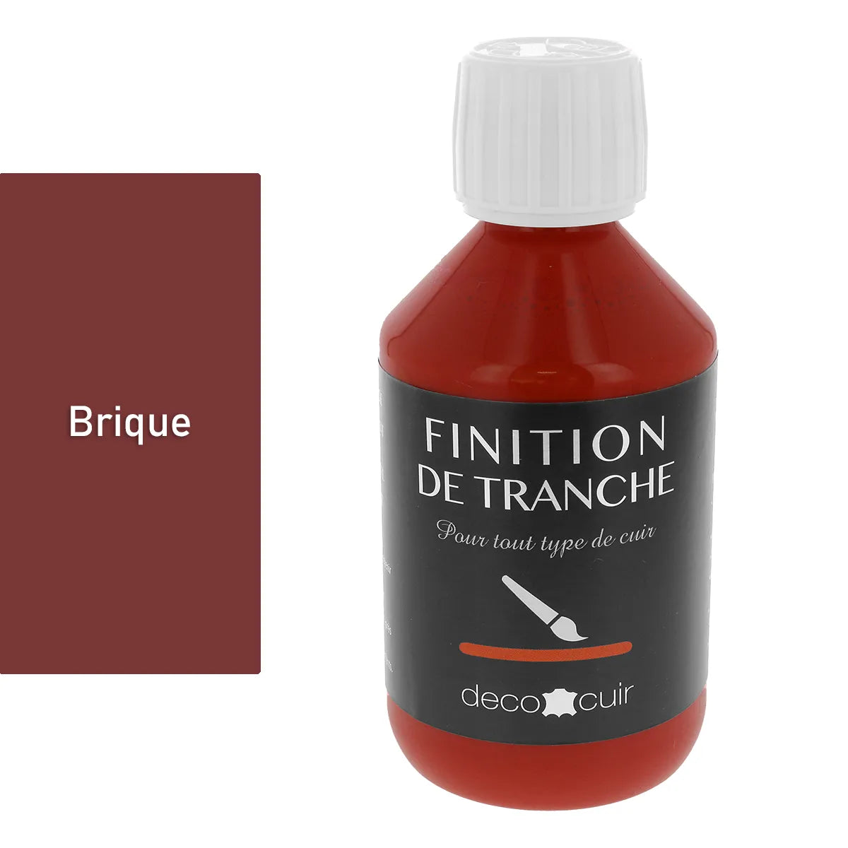 Finition tranche cuir rouge brique - Deco Cuir - 250 ml
