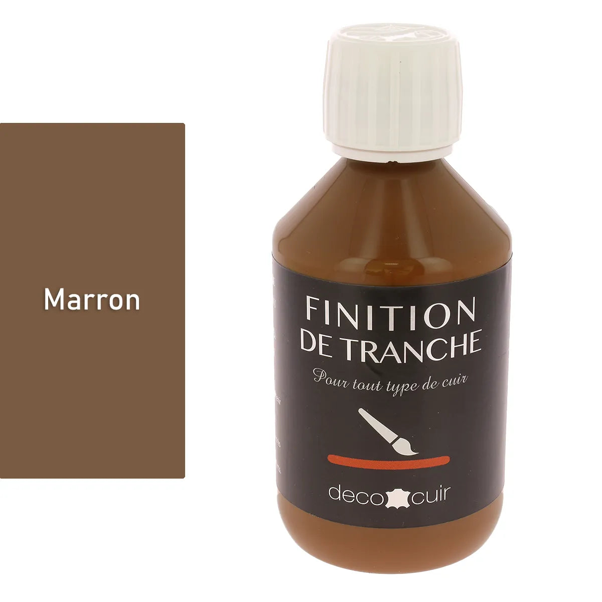 Finition tranche cuir marron - Deco Cuir - 250 ml
