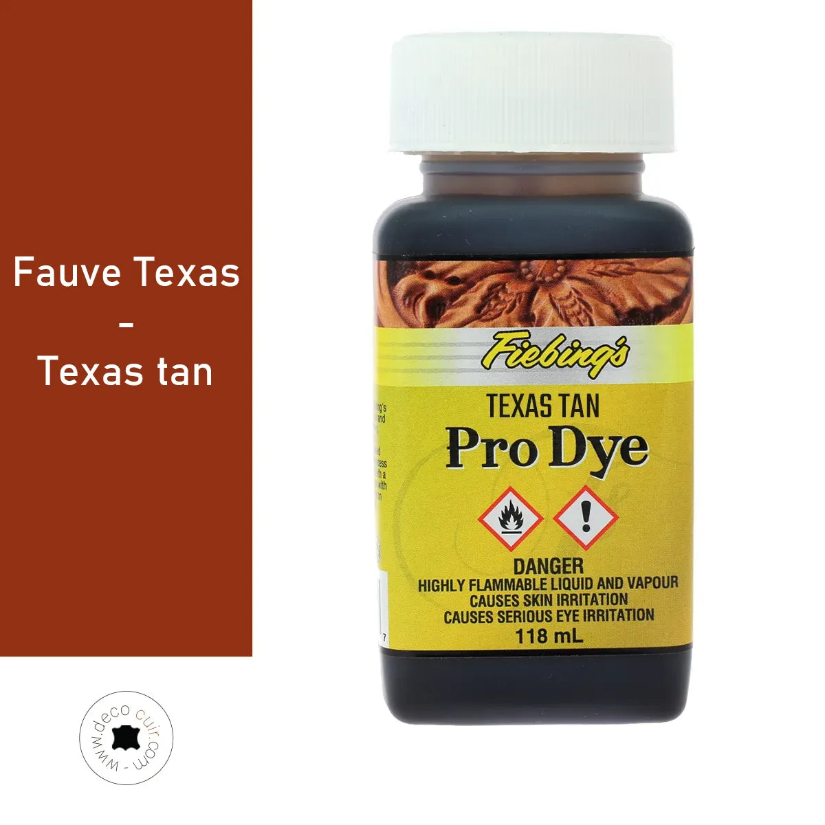 Teinture pour cuir à l'huile - Fiebing's Pro Dye - FAUVE TEXAS / TEXAS TAN