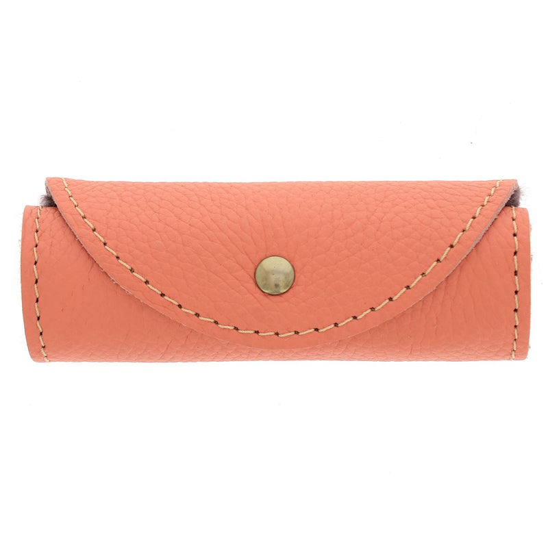 Gant de lustrage en cuir rose et fourrure 