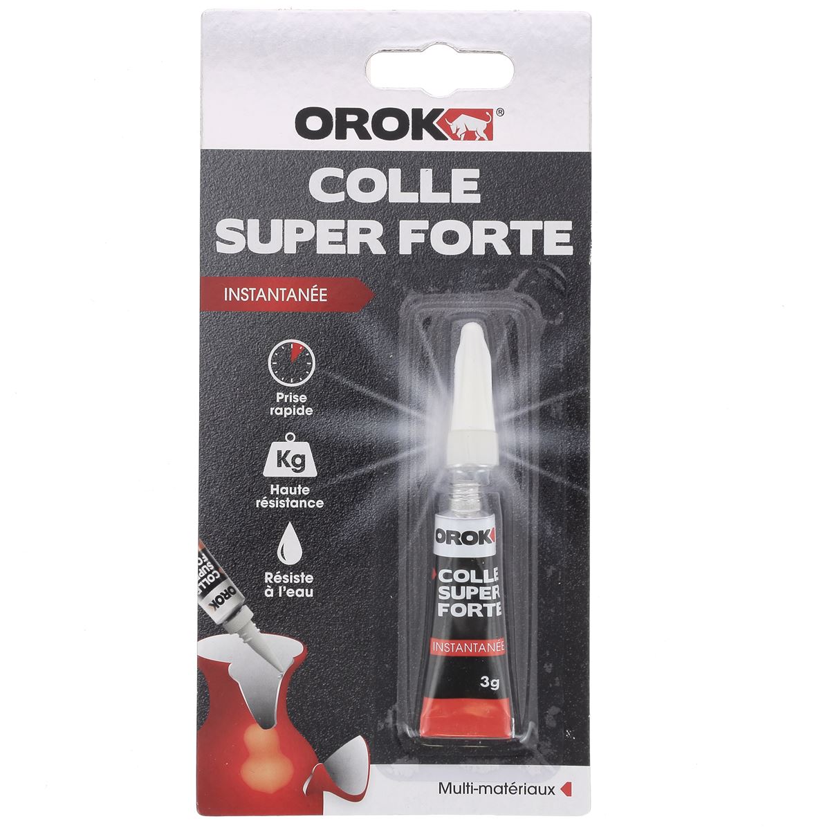 Colle super forte instantanée liquide - tube 3g - colle cyanoacrylate Orok - Deco Cuir