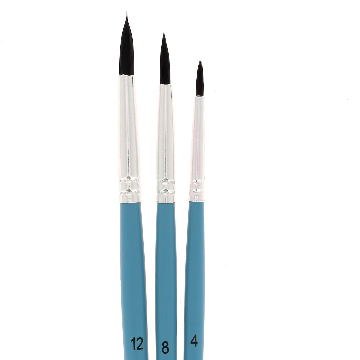 3 pinceaux ronds imitation petit-gris pour aquarelle - Poils synthétiques souples - Pébéo 952200