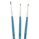 3 pinceaux ronds imitation petit-gris pour aquarelle - Poils synthétiques souples - Pébéo 952201