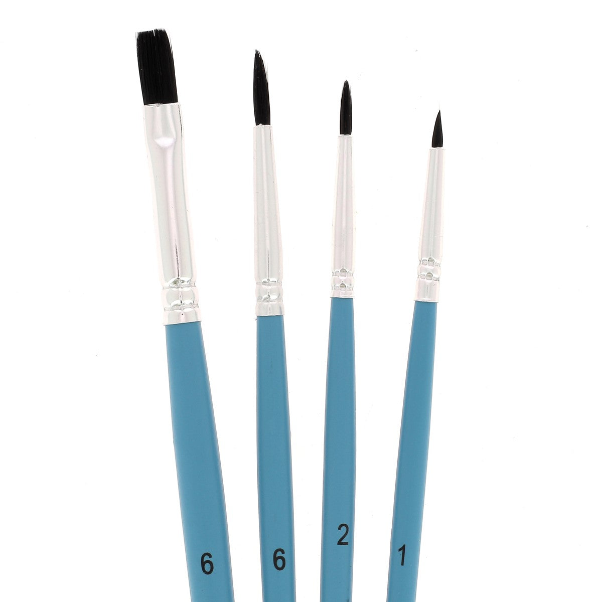 4 pinceaux imitation petit-gris pour aquarelle - Poils synthétiques souples - Pébéo 952202