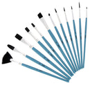 12 pinceaux imitation petit-gris pour aquarelle - Poils synthétiques - Pébéo 952207