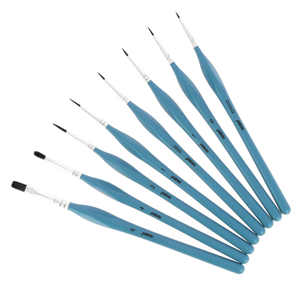 8 pinceaux imitation petits-gris pour aquarelle - Poils synthétiques -Précision - Pébéo 952208