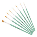 8 pinceaux polyamide doré pour acrylique fluide - Poils synthétiques souples - Pébéo 952302