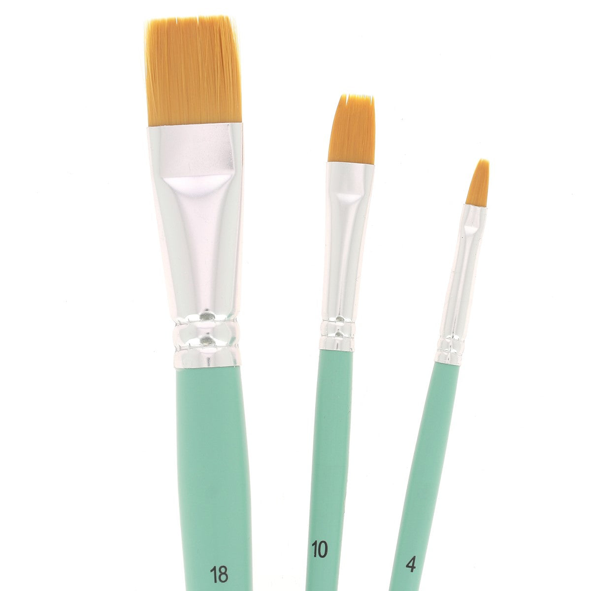 3 pinceaux polyamide doré pour acrylique fluide - Poils synthétiques - Pébéo 952308