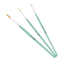 3 pinceaux polyamide doré ronds pour acrylique fluide - Pébéo 952309