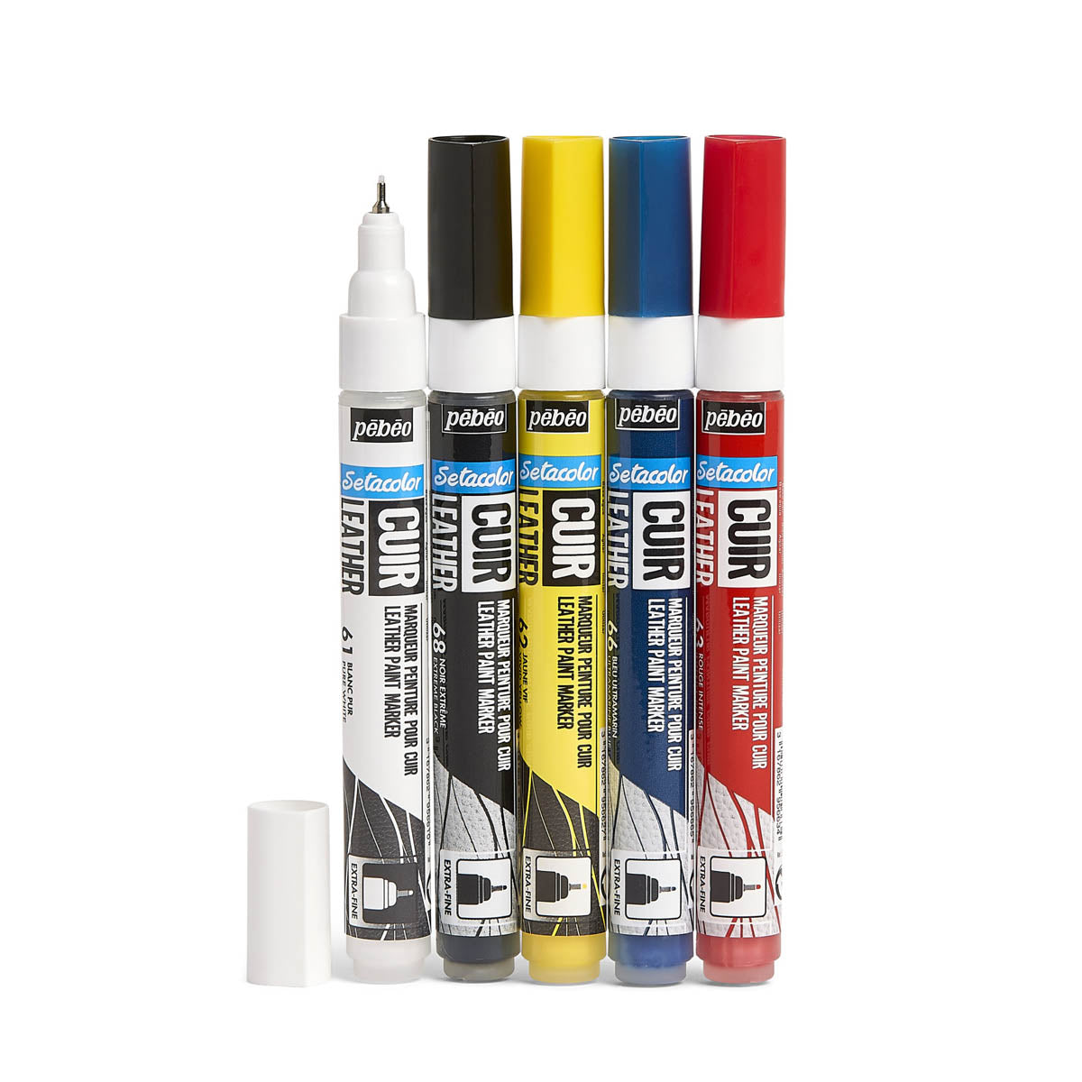 Marqueurs Permanents Noir Et Blanc - Lot De 4 - Pointe 4 Mm - Pour Métal, Verre, Plastique, Textile, Etc.
