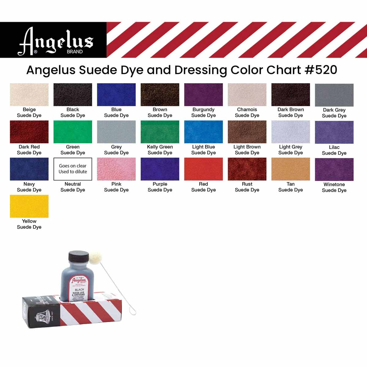 Teinture pour cuir velours Angelus Suede Dye 90ml - Blue 044 - Deco Cuir