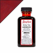 Teinture pour cuir Angelus Leather Dye 90ml couleur Army Tan, teintures et peintures pour cuir, finition uniforme.