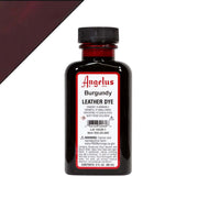Teinture pour cuir Angelus Leather Dye 90ml, couleur Bourgogne 060, application sur un cuir de haute qualité.