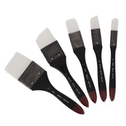 Set de 5 gros pinceaux Angelus pour teinture et peinture, pinceaux larges et robustes dans un jumbo pack.