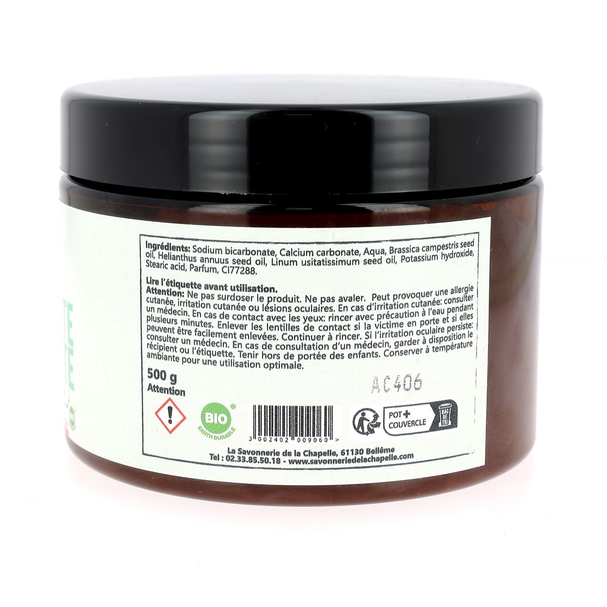 Savon BIO "La Pâte Verte" - Précautions d'emploi et ingrédients