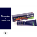 Crème rénovatrice recolorante Saphir Bleu Océan 25 ml pour l'entretien du cuir, renouvelant la couleur et la texture.