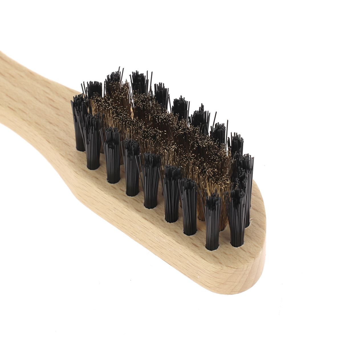 Brosse avec poils en laiton pour brossage des cuirs velours, nubuck, daim - Saphir, fait en France
