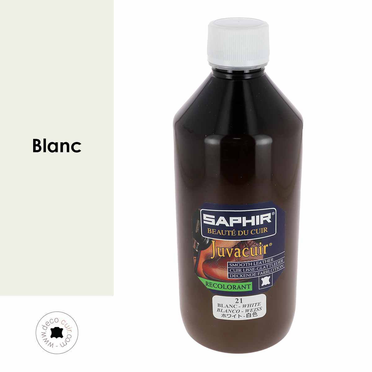 Recolorant pour cuir Juvacuir Saphir - BLANC - 500ml