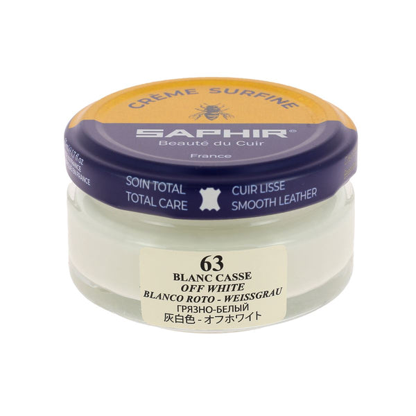 Crème Surfine Saphir - Entretien du cuir - Blanc cassé