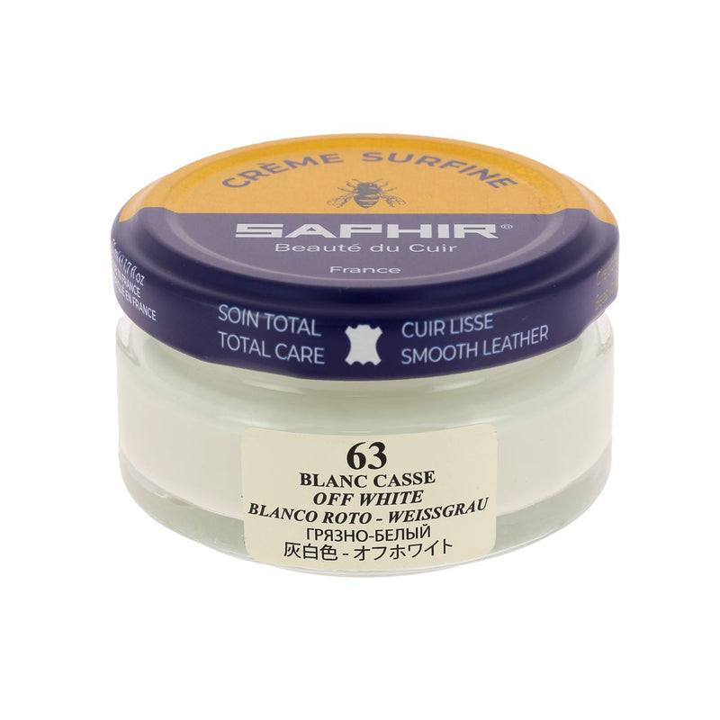 Crème Surfine Saphir - Entretien du cuir - Blanc cassé