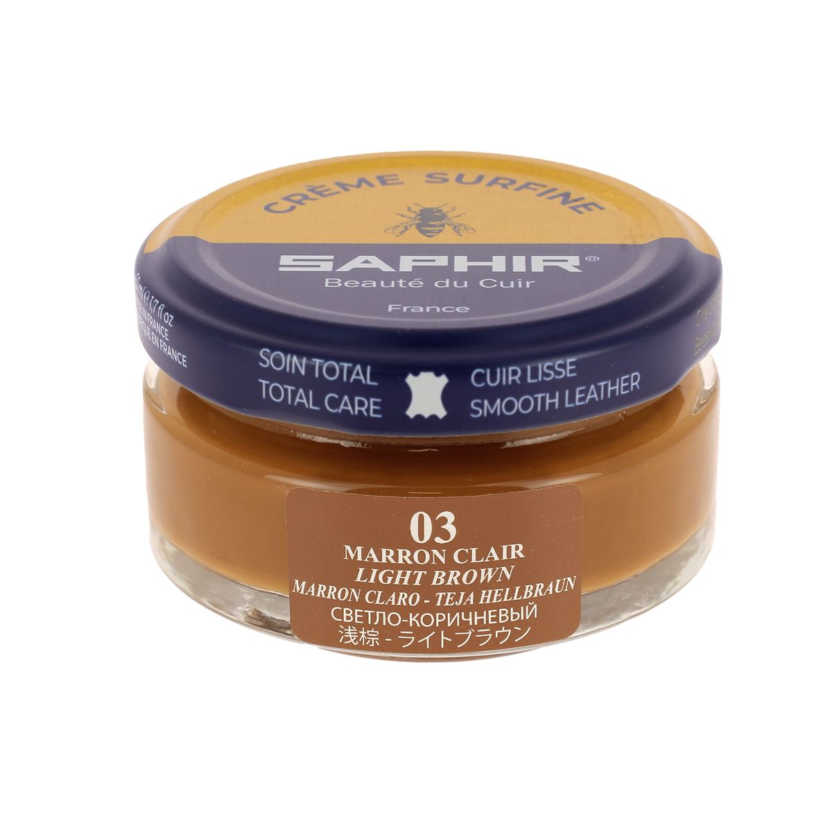 Crème Surfine Saphir - Entretien du cuir - Marron clair