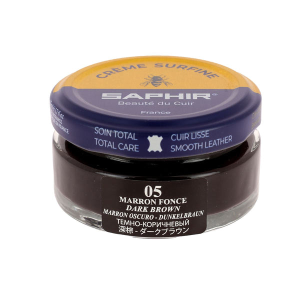 Crème Surfine Saphir - Entretien du cuir - Marron foncé