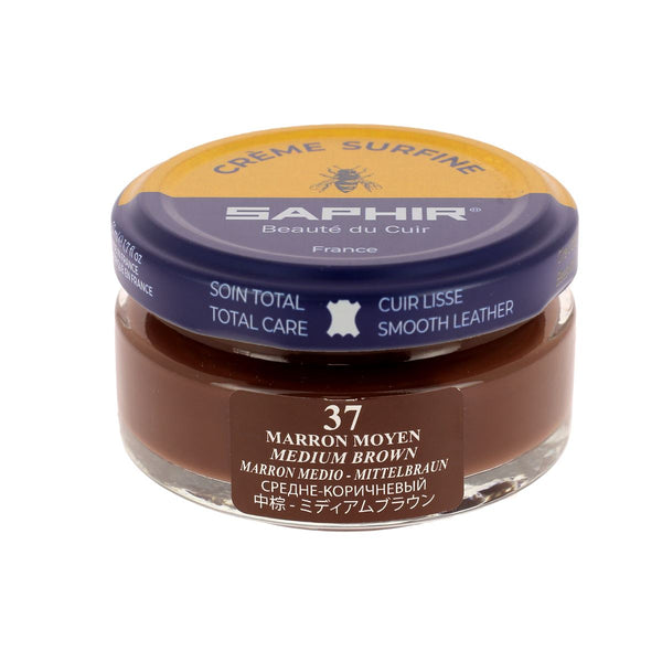 Crème Surfine Saphir - Entretien du cuir - Marron moyen