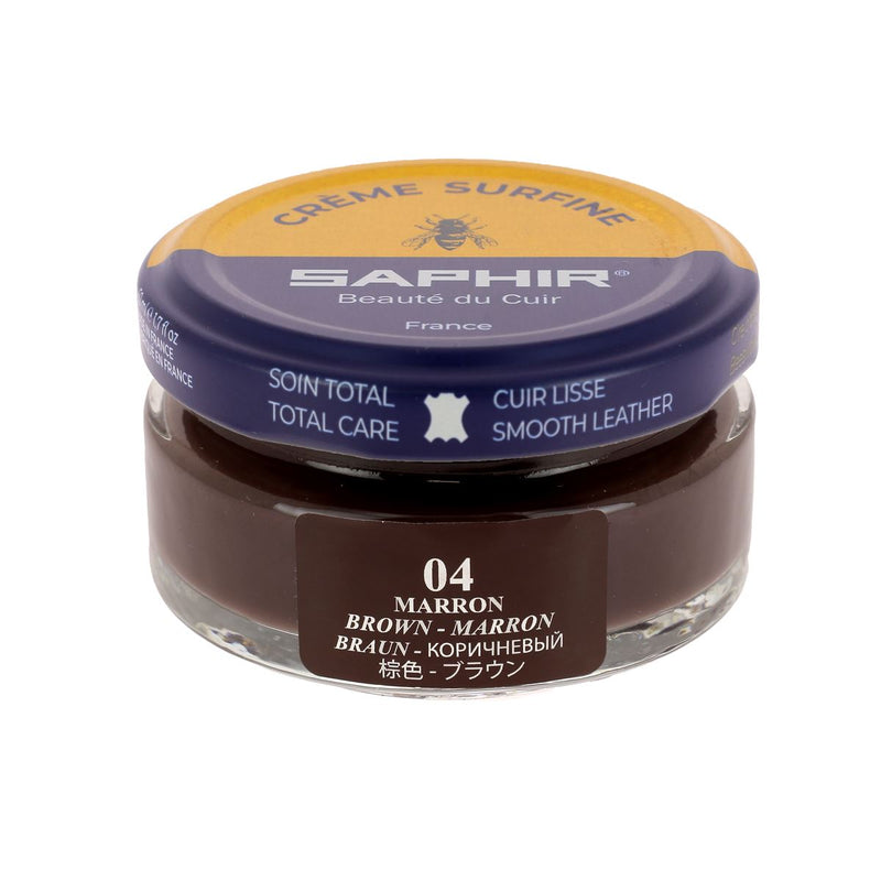 Crème Surfine Saphir - Entretien du cuir - Marron