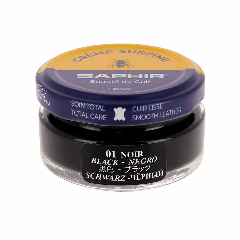 Crème Surfine Saphir - Entretien du cuir - Noir