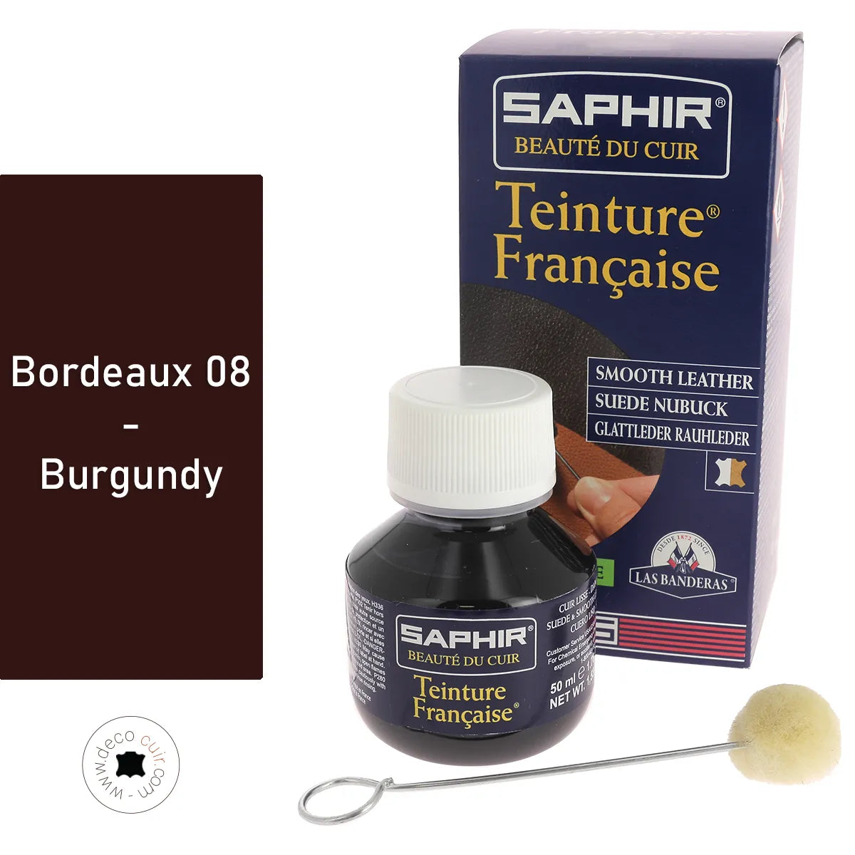 Cirage Saphir Canadian Couleur Bordeaux - 75 Ml, à Base De Cire D'abeille, Pour Cuir Lisse (chaussures, Sacs...)