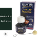 Saphir Teinture Française cuir - Vert foncé