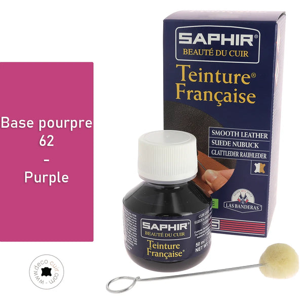 French Dye Sapphire - PURPLE BASE 62 | Leather Decor