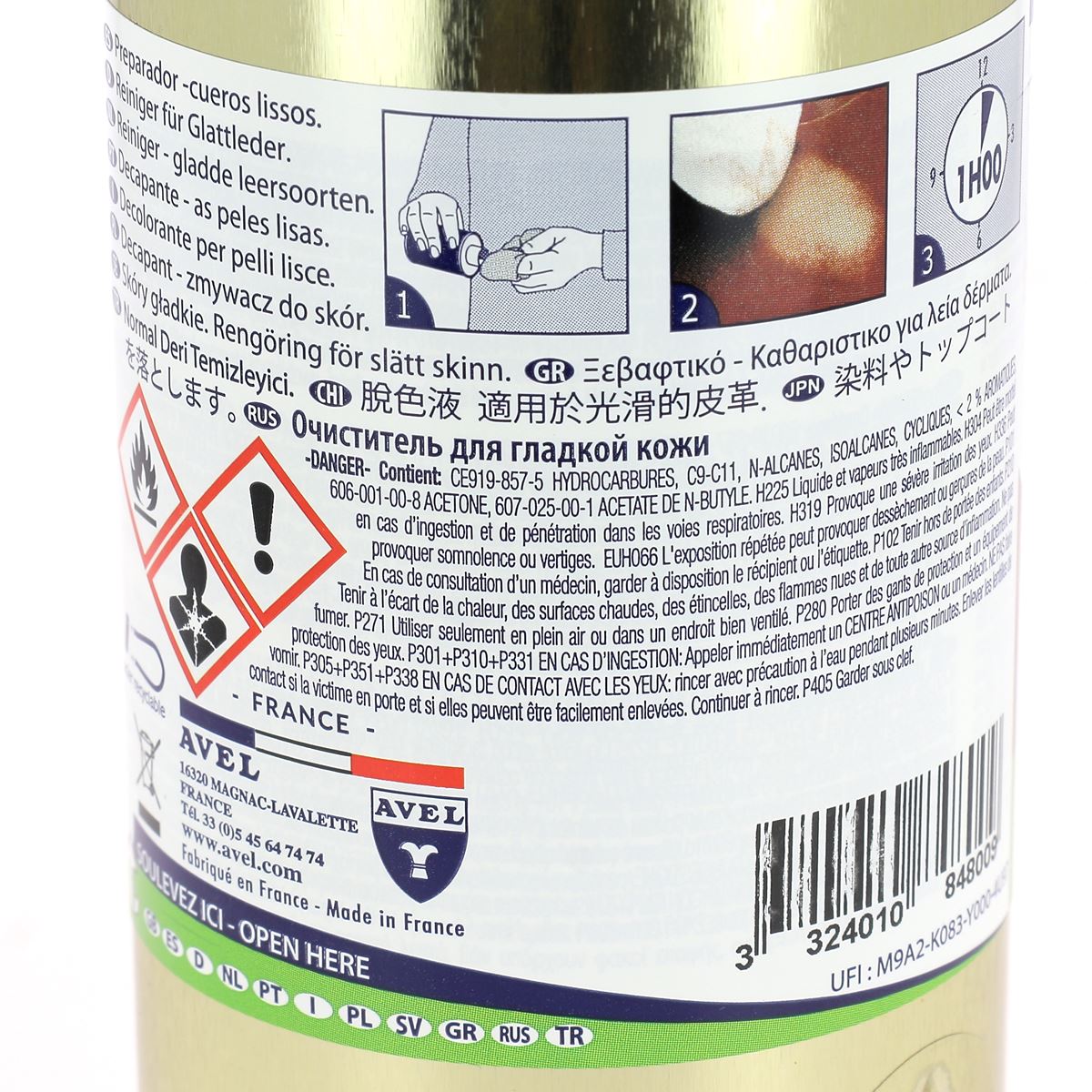 Conseils utilisations Décapant pour cuir avant teinture - Saphir - Made in France