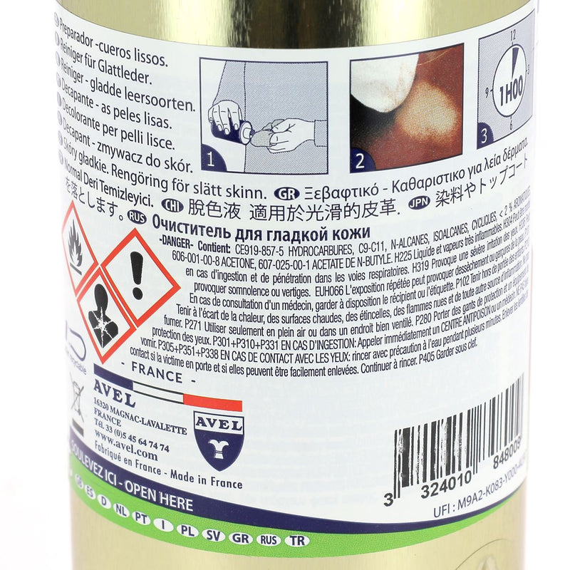 Conseils utilisations Décapant pour cuir avant teinture - Saphir - Made in France