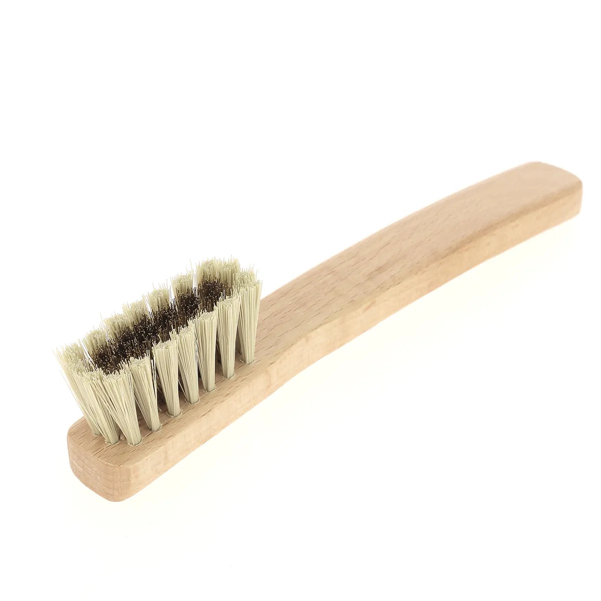Brosse pour entretien du cuir nubuck et velours avec poils naturels et laiton