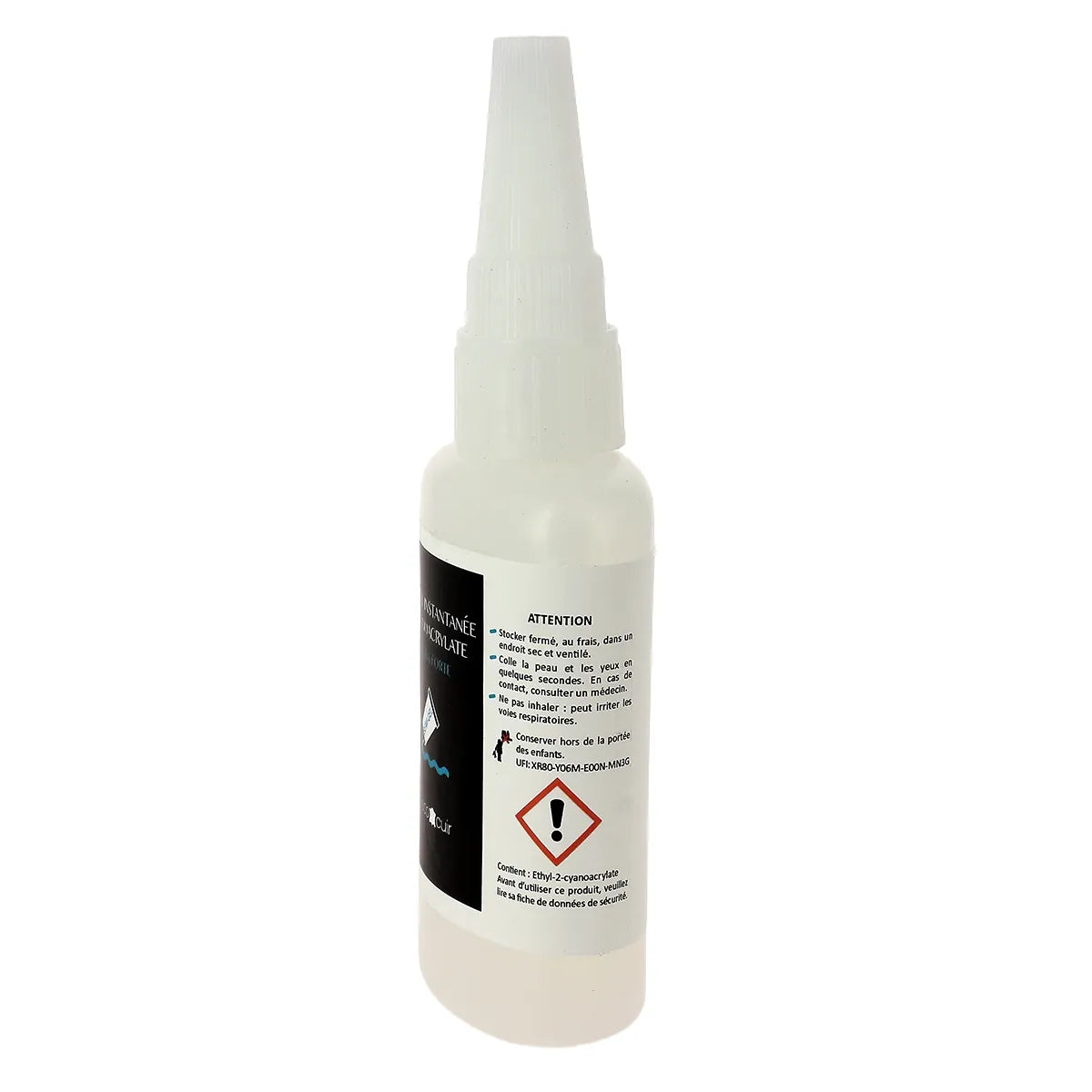 Colle instantanée cyanoacrylate super glue semi-gel Deco Cuir, colle super forte avec prise rapide